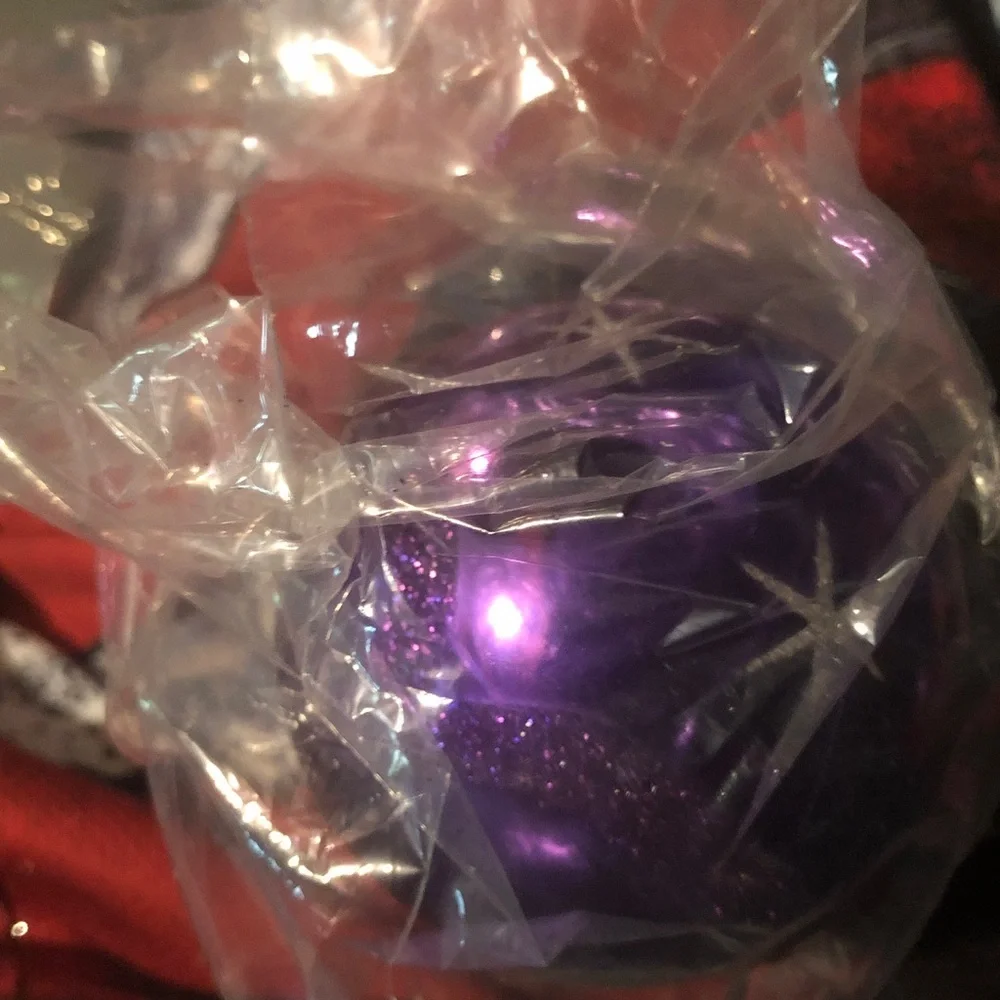 Purple Glitter Star Holiday Ornament - Unbranded